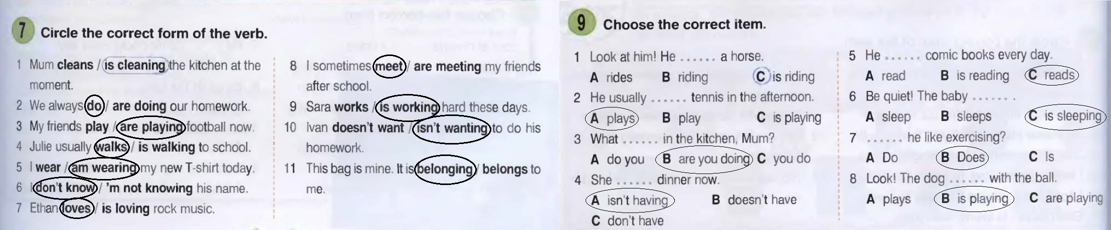 They the words every day. Choose the correct item ответы. Circle the correct answer 4 класс. Grammar 5 класс 5.choose the correct item. Choose the correct verb.